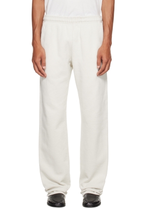 Entire Studios Off-White Straight Leg Sweatpants
