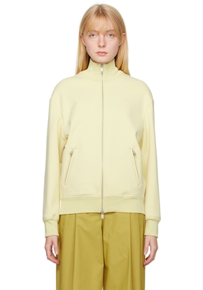 Jil Sander Yellow Embroidered Bomber Jacket