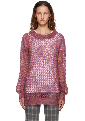 Anna Sui Multicolor Boatneck Sweater
