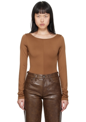 AGOLDE Brown Paulette Bodysuit