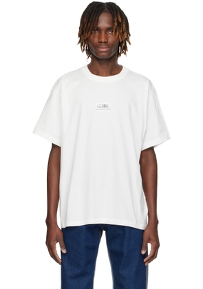 MM6 Maison Margiela White Numeric Signature T-shirt