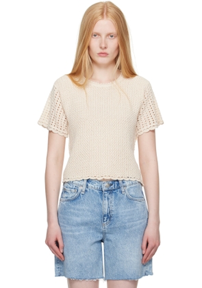 rag & bone Beige Khloe Short Sleeve T-shirt