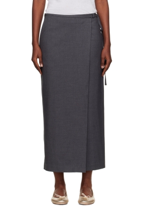 Dunst Gray Wrap Maxi Skirt