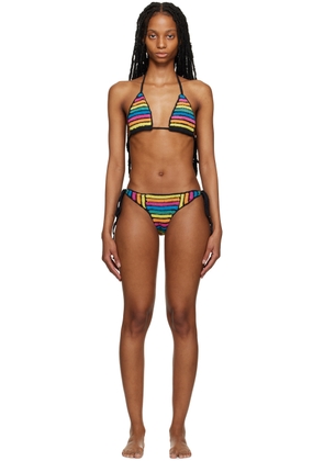 AGR Black Striped Bikini