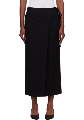 Dunst Black Wrap Maxi Skirt