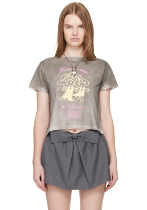 Ashley Williams Gray 'Harmony & Peace' T-shirt