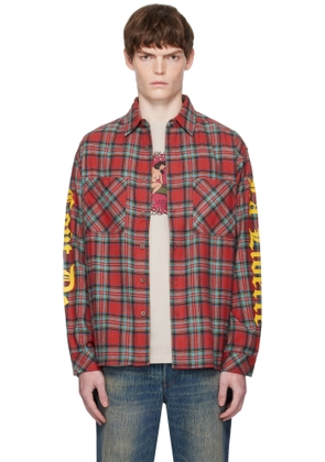 COÛT DE LA LIBERTÉ Red & Green Brad Long Sleeve Shirt