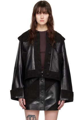 Stand Studio Black Corinne Leather Jacket