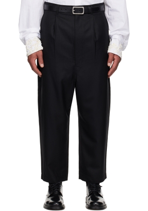 Comme des Garçons Homme Black Wool Gabardine Trousers