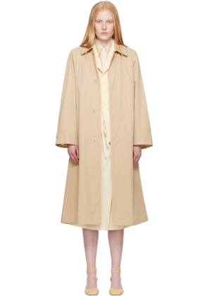 LEMAIRE Beige Compact Cotton Twill Overcoat
