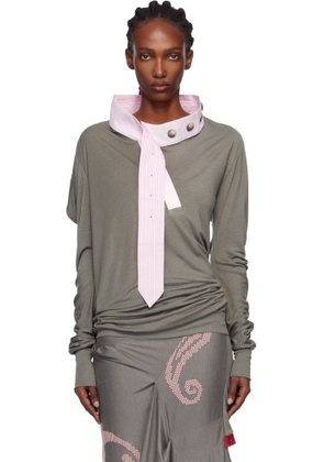 Kiko Kostadinov Gray Howe Jersey Top