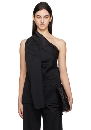 MM6 Maison Margiela Black Wool Tailoring Blazer