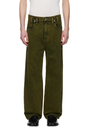 Eckhaus Latta Green Baggy Jeans