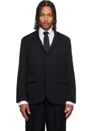 Comme des Garçons Homme Black Serge Garment Dyed Blazer
