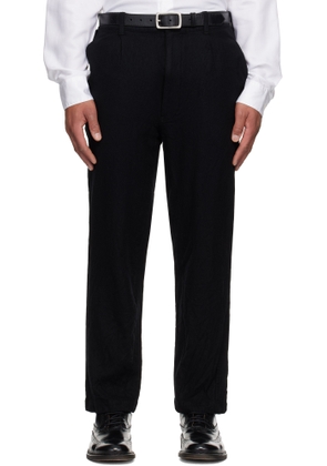 Comme des Garçons Homme Black Wool Serge Trousers