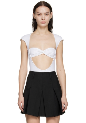 Beaufille SSENSE Exclusive White Baes Bodysuit