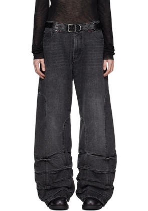 AVAVAV Black Smock Detailed Jeans