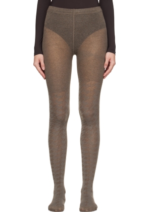 OPEN YY Gray Hound's Tooth Star Tights