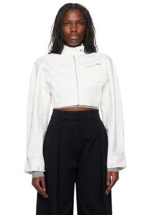 JACQUEMUS White La Casa 'La veste de-Nîmes Cabrio' Denim Jacket