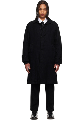 Comme des Garçons Homme Black Wool Serge Coat