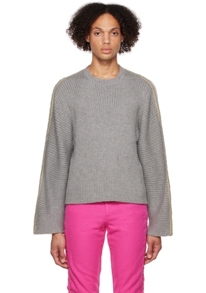 Eckhaus Latta Gray & Off-White Ash Sweater