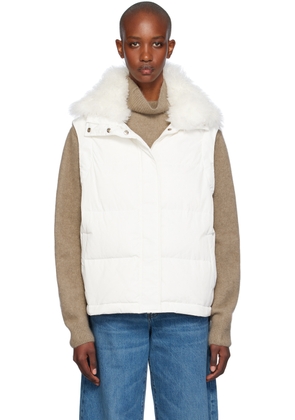 Yves Salomon White Ultralight Down Jacket