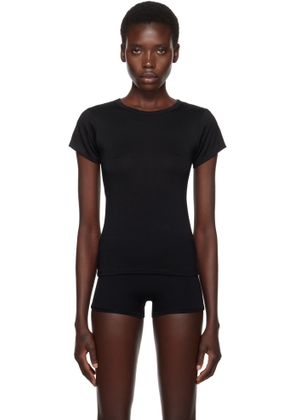 ÉTERNE Black Fitted Crewneck Short Sleeve T-shirt