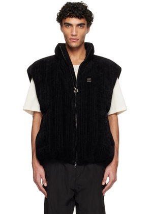 WOOYOUNGMI Black Knitted Velvet Down Vest