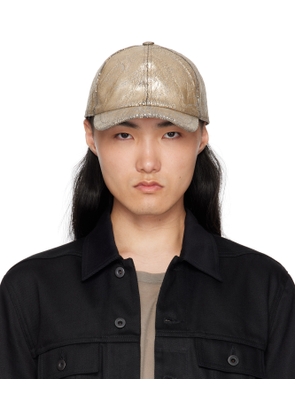 Rick Owens DRKSHDW Gold Megacrust Denim Baseball Cap