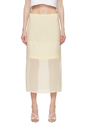Sportmax Off-White Amico Midi Skirt