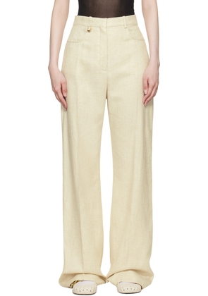 JACQUEMUS Beige La Casa 'Le pantalon sauge' Trousers