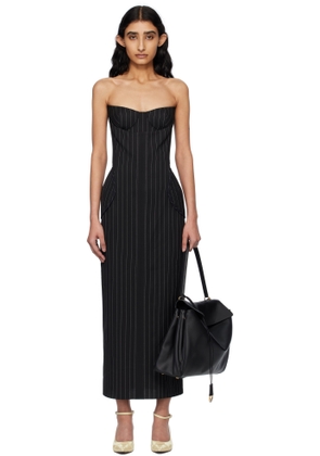 Jean Paul Gaultier SSENSE Exclusive Black 'The Long Bustier' Midi Dress