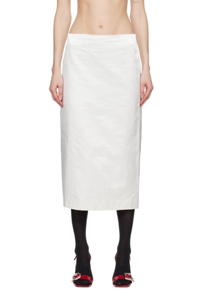 Sportmax White Cellula Maxi Skirt