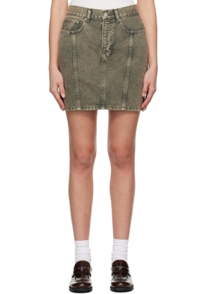 Moschino Jeans Gray 10 Oz Vintage Denim Miniskirt