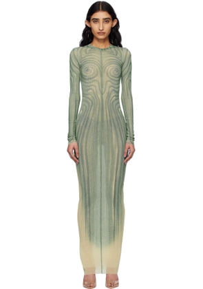 Jean Paul Gaultier Blue 'The Long Spirale' Maxi Dress