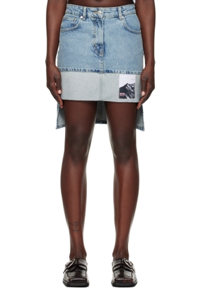 Moschino Jeans Blue Asymmetric Denim Miniskirt