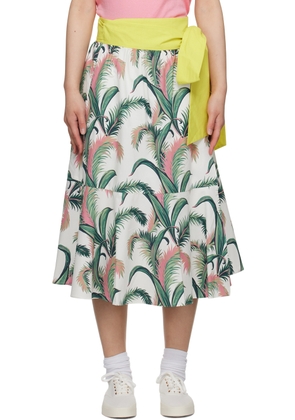 Maison Kitsuné Multicolor Hotel Olympia Edition Palm Frond Midi Skirt