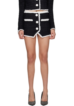 Balmain Black Fringed Miniskirt