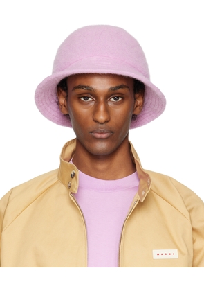 Marni SSENSE Exclusive Pink Furry Bucket Hat