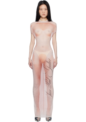 Jean Paul Gaultier Pink 'Le Classique' Open-Backed Maxi Dress