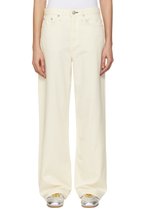 rag & bone Off-White 'The Logan' Mid-Rise Wide Leg Jeans