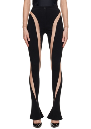 Mugler Black Spiral Trousers