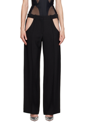 Mugler Black Cutout Trousers