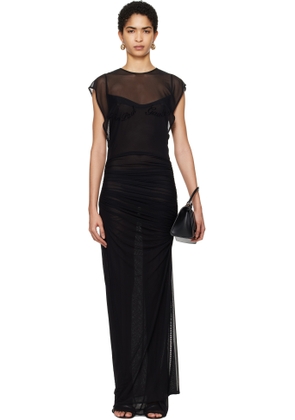 Jean Paul Gaultier Black 'The Jean Paul Gaultier Flocked' Maxi Dress