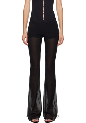 Poster Girl Black Lace-Up Back Trousers