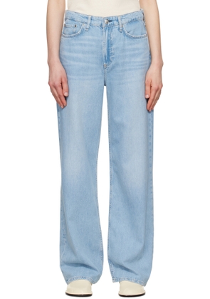 rag & bone Blue Featherweight Logan Wide-Leg Jeans