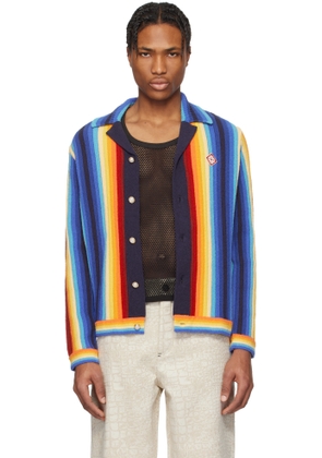 Casablanca Multicolor Gradient Stripe Towelling Cardigan