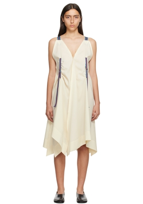 132 5. ISSEY MIYAKE Off-White Zoetrope Midi Dress