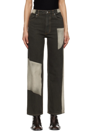 Eckhaus Latta Gray Wide Leg Jeans