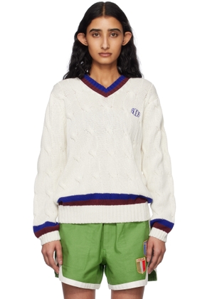 Bode White Tennis Sweater